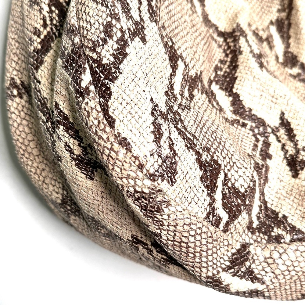 CC Skye | Brown and Cream Animal Print Leather Shoulder Bag - Picture 6 of 15